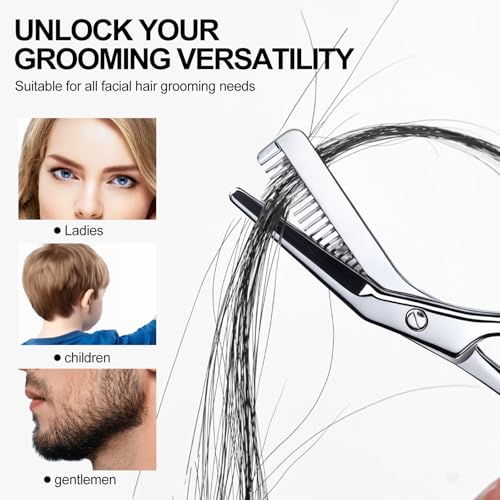 Eyebrow Shaping Scissors with Comb, 4.65-inch Trimmer for Women & Men