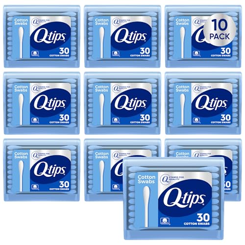 Q-tips Cotton Swabs Travel-Size 10-Pack, 30 Count - Personal & Beauty Care