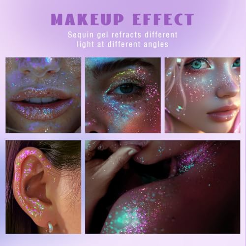 Roll-On Holographic Body Glitter Gel - Sparkling Pink