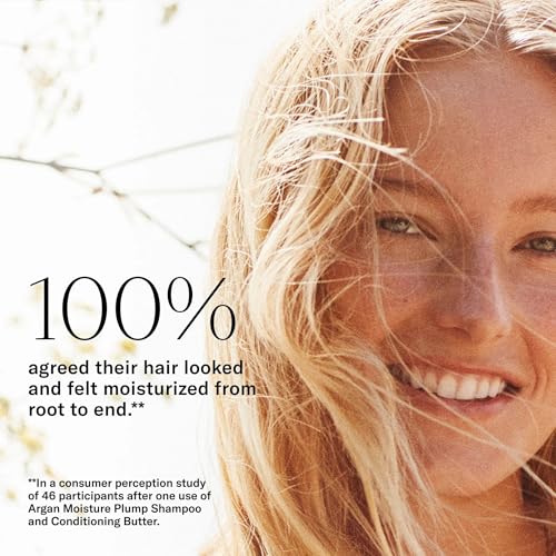 Josie Maran Love is in the Hair Kit - Includes Argan Moisture Plump Hair Shampoo & Conditioner Butter - Hydrating & Volumizing - Strengthens & Repairs Strands - Dream Cream (2 Piece Set)
