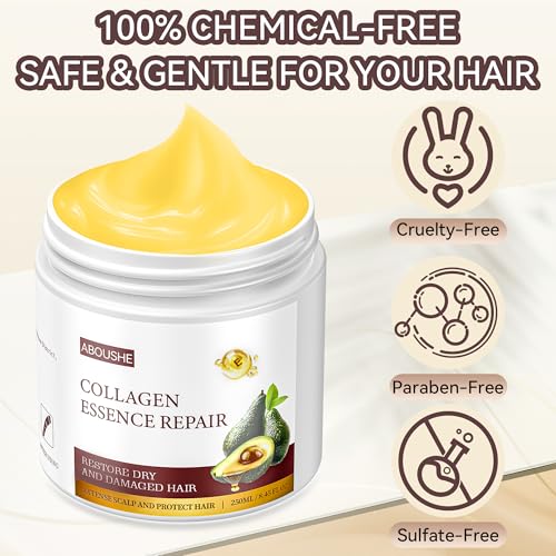 Collagen Hair Mask with Keratin & Argan Oil - Deep Conditioning Treatment 250ml