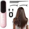 Cordless Straightening Brush for Short Hair - Ionic Ceramic
