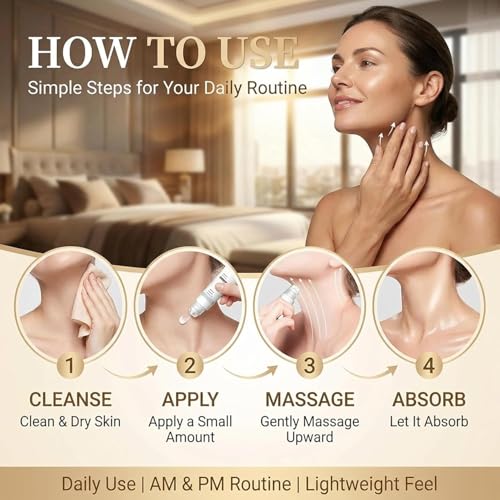 Collagen Neck Cream with Roller - Firming & Lifting Moisturizer (2Pcs)