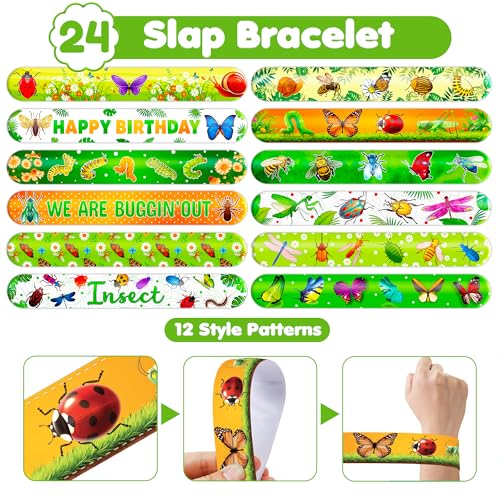 Bug Party Favors Set - 72PCS Tattoos & Slap Bracelets