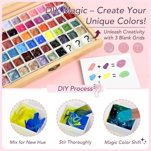 57 Colors Nail Gel Polish Palette Kit for Ombre & Nail Art - Home & Salon Use