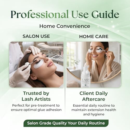 Foam Lash Cleanser for Extensions 50ml Gentle Oil-Free Hypoallergenic Makeup Remover