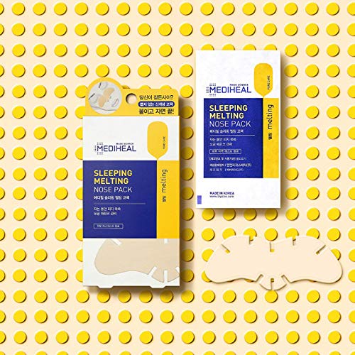 Mediheal Sleeping Melting Nose Pack 3ea 1 Pack - Non Irritating 1 Step Pore Care Overnight Mask Sheet, Removes Blackheads and Sebum, Pore Soothing & Tightening