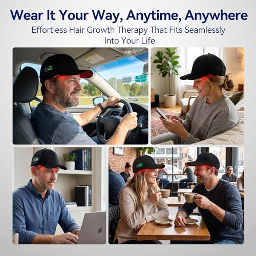 Wireless Red Light Therapy Cap for Hair Growth - FDA Cleared