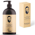 2-in-1 Beard and Face Moisturizer with Jojoba Oil, Argan Oil, and Avocado Oil, Conditions Dry, Itchy and Coarse Facial Hair, 10oz Pump Bottle