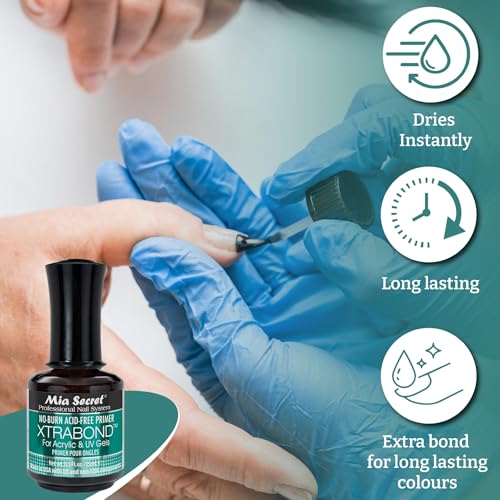 Mia Secret Xtra Bond Acid-Free Nail Primer for Acrylic & UV Gel - 0.5 fl oz