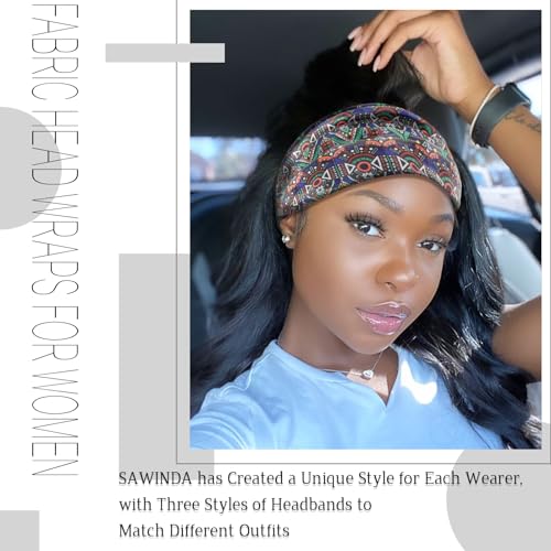 SAWINDA Wide Bow Headbands for Women - Stretchy Non-Slip Hairbands