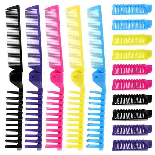 Foldable Hair Combs In Bulk, Individually Wrapped Multicolour Folding Comb, Women Men Pocket Size Double Headed Mini Hair Brush Styling Tool for Travel Hotel Homeless Shelter Charity Church(200 Pack)