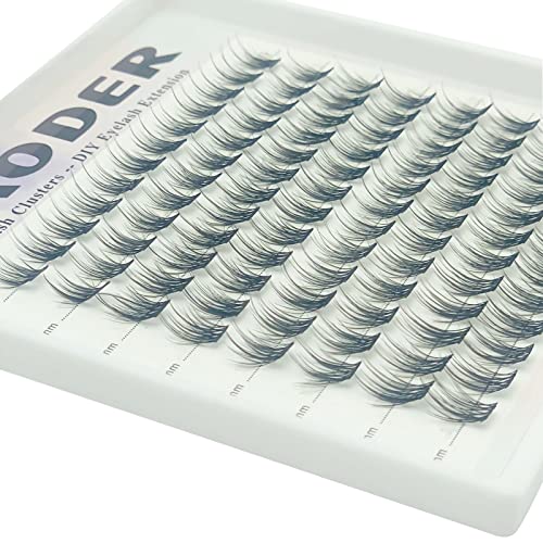 DAODER Lash Clusters 10-12MM C Curl Natural Wispy 96pcs
