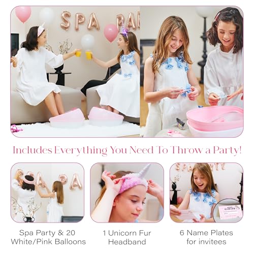 Kids Spa Day Kit for Girls, 42+ Piece Spa Toys with Waterfall Foot Spa, Nail Spa Kit, Pedicure and Manicure Accessories, Perfect Spa Kit for Girls Ages 6 7 8 9 10 11 12, Fun Birthday or Christmas Gift