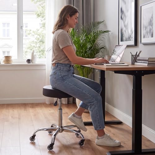 VEVOR Rolling Stool with Wheels, 500 lbs Capacity, Height Adjustable