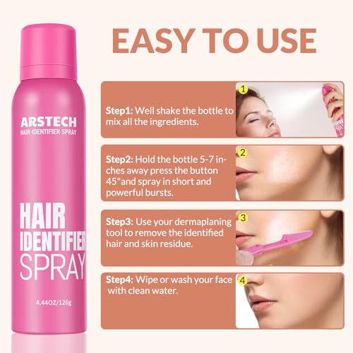 Sweet Floral Hair Identifier Spray for Face Shaving & Dermaplaning - Medium Scent