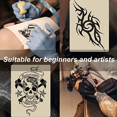 Yuelong 10Pcs Tattoo Practice Skins Double-Sided Fake Skin for Tattooing & Microblading | Reusable Blank Tattoo Skin Pad, Beginner-Friendly, Studio-Grade Training Supplies