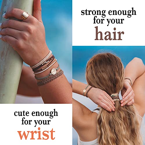 K'lani Climb Hair Tie Bracelets - Set of 5 Elastic Ponytail Holders