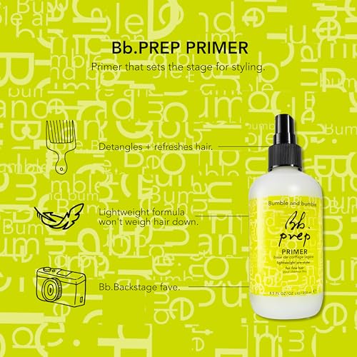 Bumble and bumble. Prep Detangling Hair Primer | Lightweight Pre-Styler | Curly, Wavy, Straight, 8.5 Fl Oz