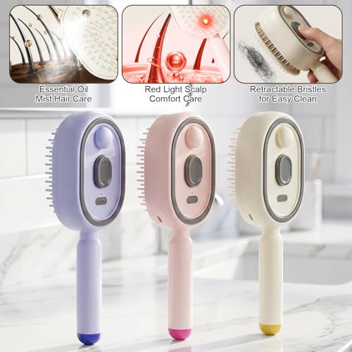 Electric Spray Hair Comb – 3-in-1 Hydrating Detangling Brush