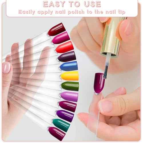 200Pcs Nail Swatch Sticks Nail Polish - Nail Sample Swatches for Gel Polish Clear Nail Polish Swatch Stick Nail Color Display - Nail Swatches Sticks