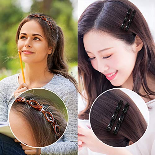 6PCS Double Bangs Hairpin Clips with Anti-Slip Teeth