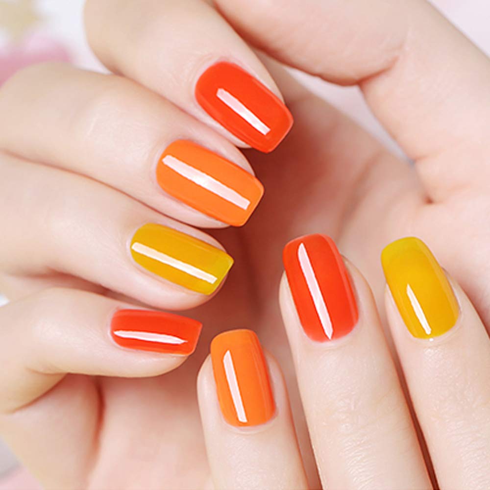 Arte Clavo 15ml Flash Yellow Orange Yellow Gel Nail Polish High Gloss Soak Off U V Gel Nail French Nail Manicure Salon DIY 3024