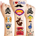 Generic Happy Father's Day Temporary Tattoos Fathers Day Best Dad Ever Party Decorations Party Supplies Favors Decor Papa Tool Gifts for Kids Adults Prizes Rewards (109 PCS), Blue