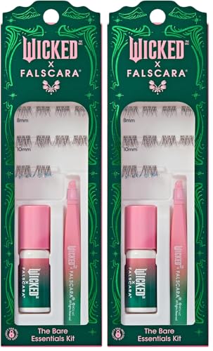 FALSCARA Wicked Lash Clusters, 10-Pack, 8mm-10mm, Blue Glitter