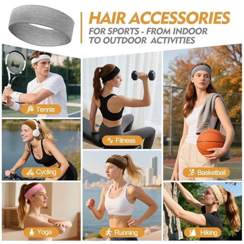 Yunaking Hot Selling Set of 8 Women's Headbands – Stretchy, Breathable & Non-Slip Hair Accessories