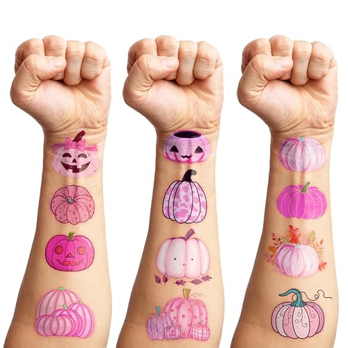 Little Pumpkin Temporary Tattoos 10 Sheets 100 PCS Fall
