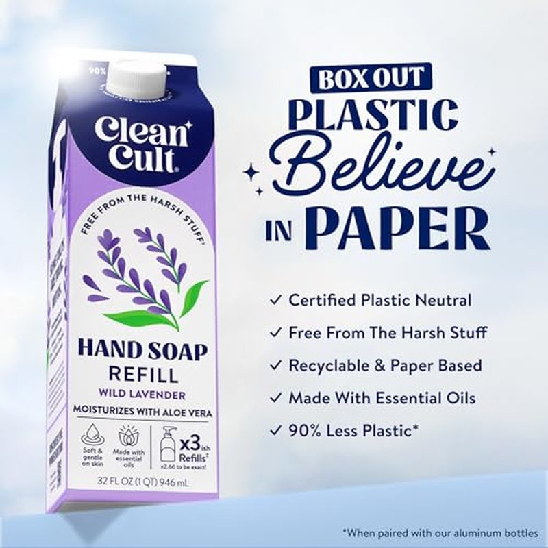 Cleancult Liquid Hand Soap Refill - Lavender & Aloe Vera - 32 oz