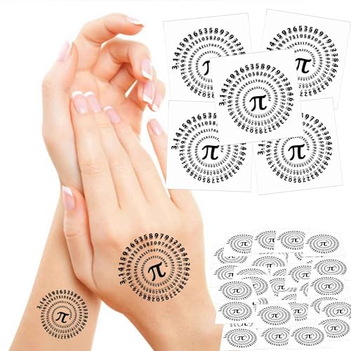 Pi Symbol Temporary Tattoos | Math Party Favors