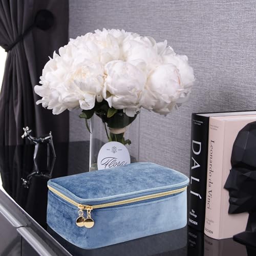 KOPY Velvet Makeup Bag - Large Travel Organizer with Handle