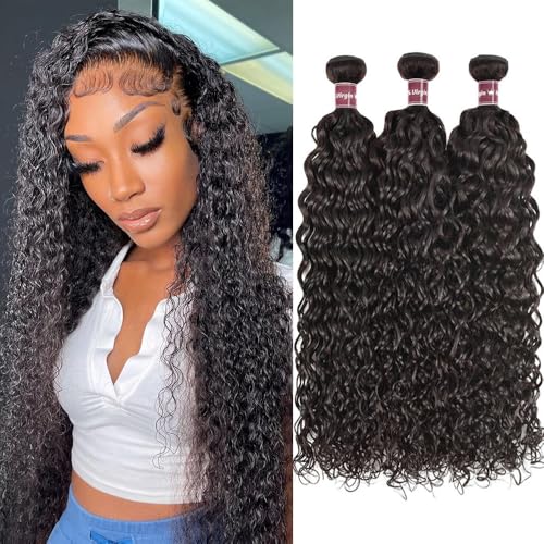 Brazilian Water Wave Hair Bundles 18-22 Inch 100% Human Hair