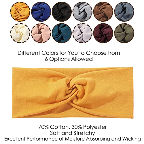 Boho Headbands for Women Non-Slip Wide Elastic Hair Bands for Sports & Daily Wear
