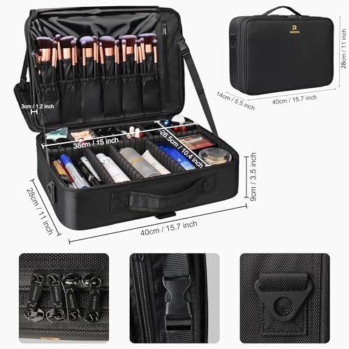 Relavel Makeup Case Large Bag Professional Train 16.5 inches Travel