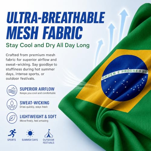 Flag Head Scarf for Women 27.5" - Mesh Square Bandana