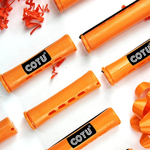 24 pc of COTU (R) Hair Perm Rods Jumbo Size - Tangerine Color