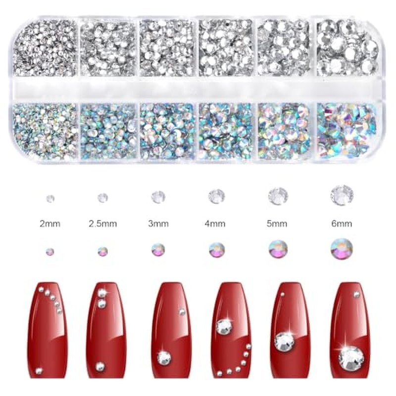 3348 Rhinestones Nail Art Kit with Glue & Tools