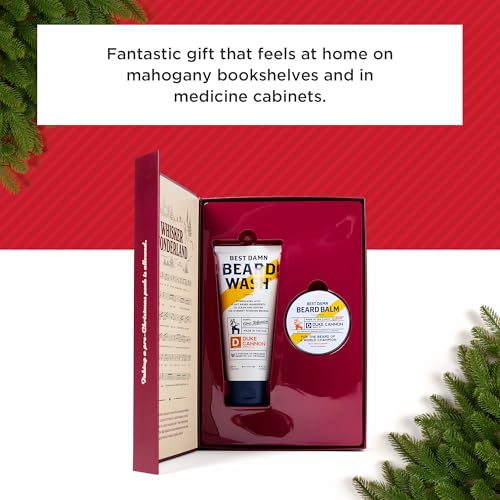 Duke Cannon Whisker Wonderland Beard Care Gift Set ? Beard Wash + Beard & Face Lotion ? Holiday Kit for Men ? Barley & Wheat Protein ? Vitamin B & E ? Light Citrus Scent ? Grooming Gift