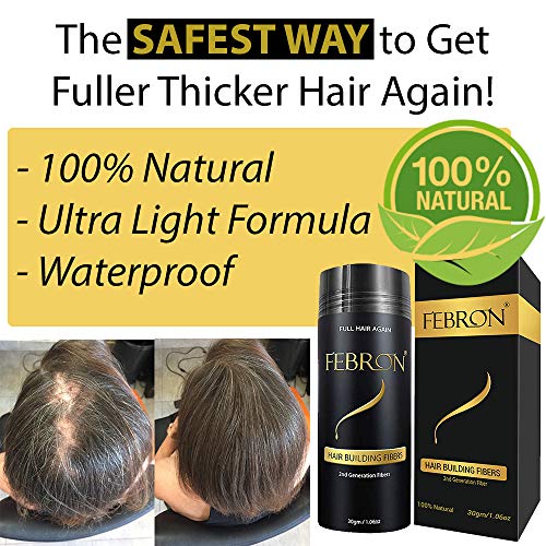 FEBRON Hair Fibers for Thinning Hair - Dark Brown