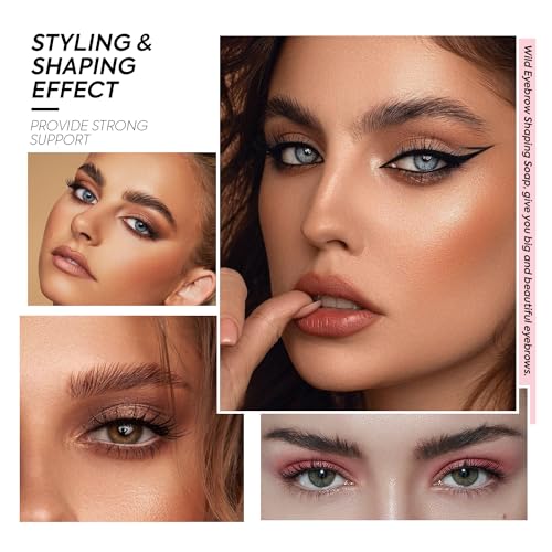 VANERIA Clear Eyebrow Gel with Dual Brush - Waterproof Brow Soap 14g