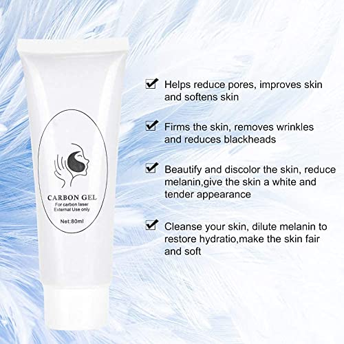 80ML Carbon Peel Cream Gel for Skin Rejuvenation Black Doll,Facial Skin Deep Cleaning with Carbon Gel Nano Activated Carbon for Laser (1pc)