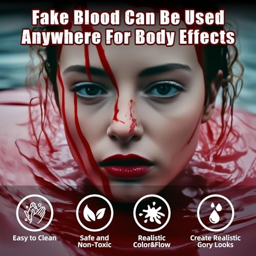 Fake Blood Spray for Halloween Costumes & Makeup (2-Pack)