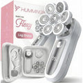 HUMMINGBIRD Flexy Electric Razors for Women ? Cordless Rechargeable Waterproof Electric Leg Shaver for Silky Smooth Legs, Hair Removal Kit, Exfoliator, Cleanser, Travel Case & Bikini Trimmer for Women