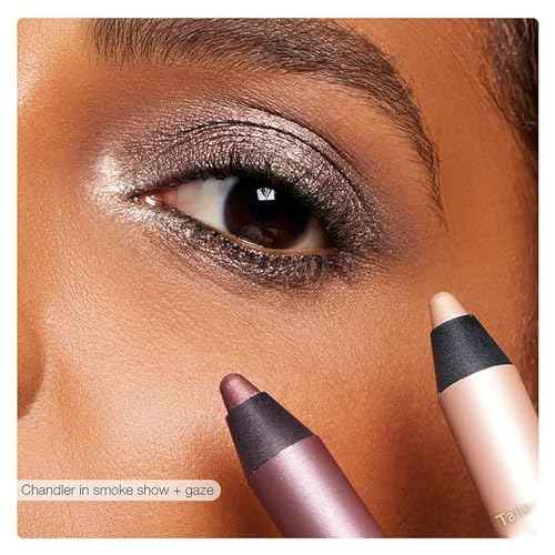Shadow Liner 2-in-1 Eyeliner & Eyeshadow, Waterproof, Smudge-Proof Duo Eye shadow Stick with Smudge Brush, Duo Eyeshadow Stick for Effortless Smoky or Natural Eye Makeup (SMOKESHOW+GAZE)