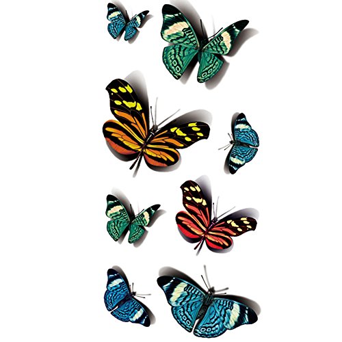 Temporary Tattoos Butterfly Insects 3D Waterproof Transfer Tattoos Body Art Stickers