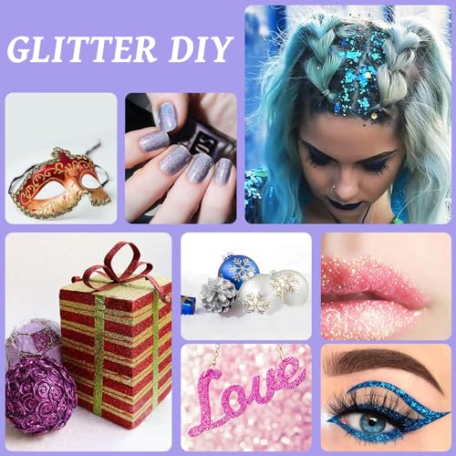 Temporary Glitter Tattoos Kit for Kids,48 Glitter Colors, 178 Stencils,4 Glue,5 Brushes,Adults and Kids Arts Glitter Kit,Wonderful Holiday Gifts for Girls & Boys.