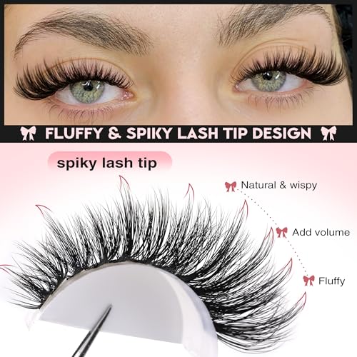 Goddvenus C-natural Spiky Clusters Wispy Fluffy D Curl Eyelash Extensions 10-18mm